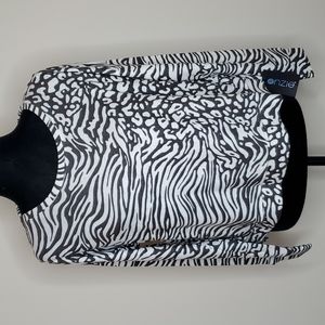 Onzie Zebra print high low seater size small/medium
